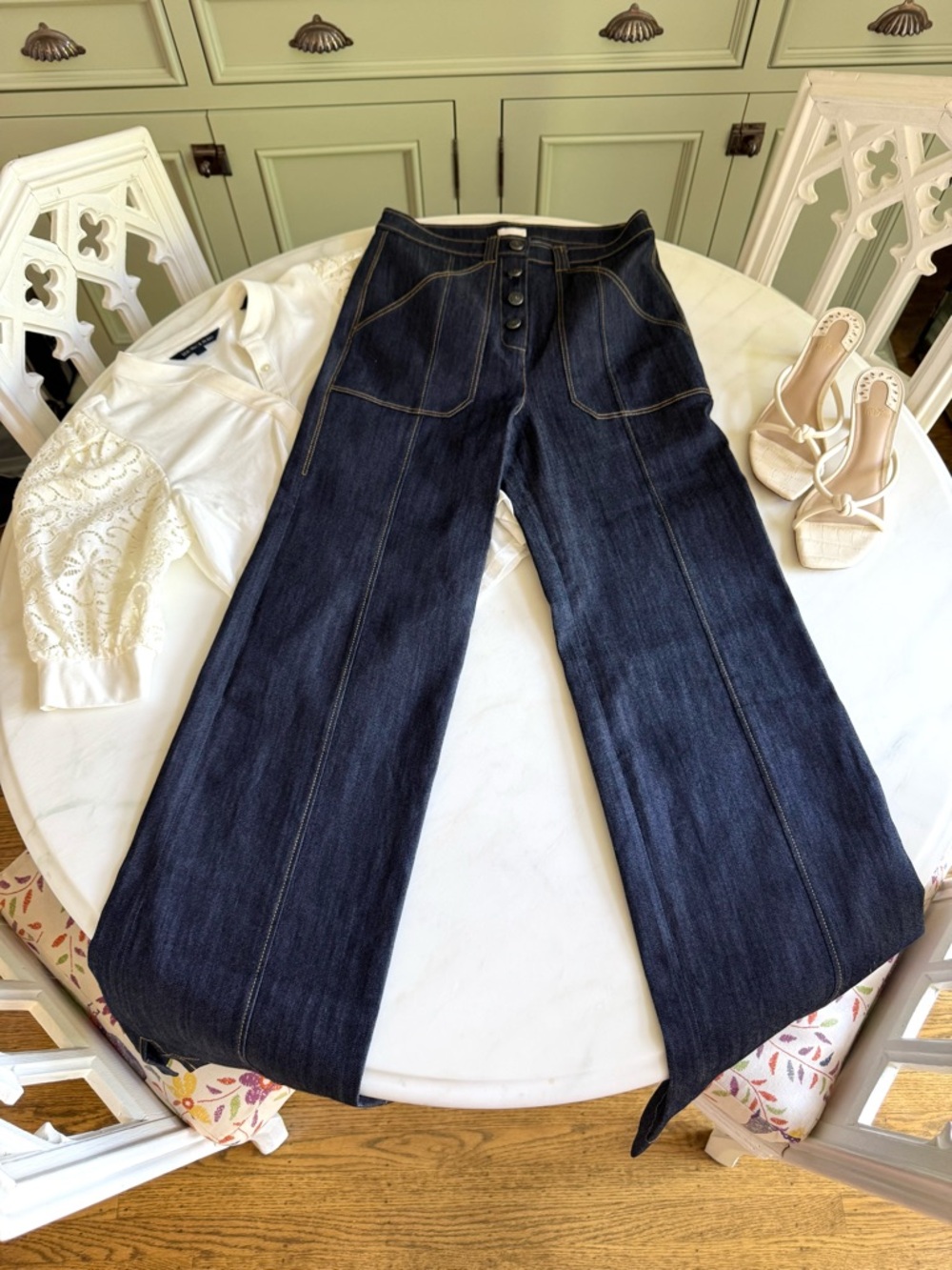 Cinq a Sept Long Benji Jeans Sz 6 - Picture 2 of 12